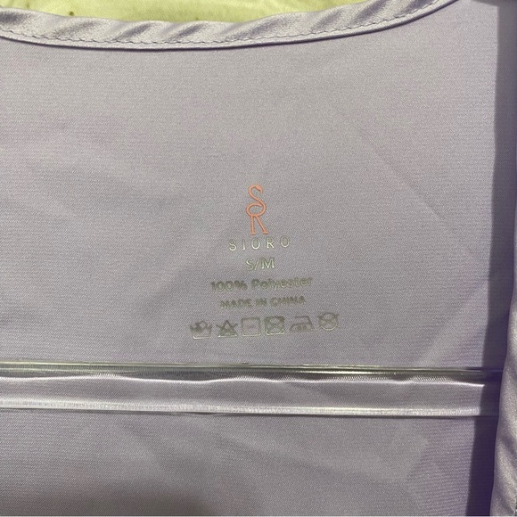 Sioro Purple Satin Silky Feel Flutter Sleeve Robe - Picture 3 of 3